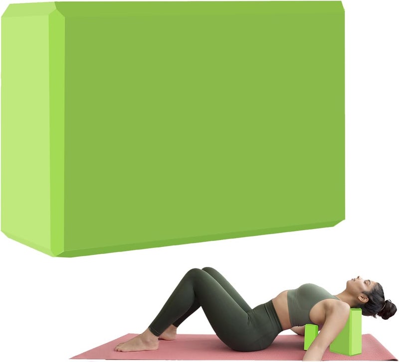 MBKHFLL Yoga Block - Supportive Latex-Free Eva Foam - Soft Non-Slip Surface with Beveled Edges for Yoga, Pilates, Meditation - Yoga Accessories for Stability, Balance, Deepen Stretches - Image 1